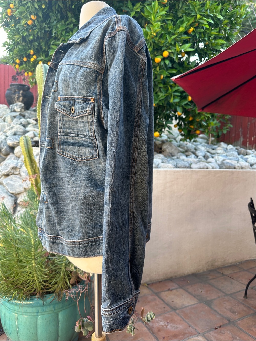 Ralph Lauren Polo Jeans Classic Washed Denim Jacket - Light Blue Size Large - Picture 6 of 14